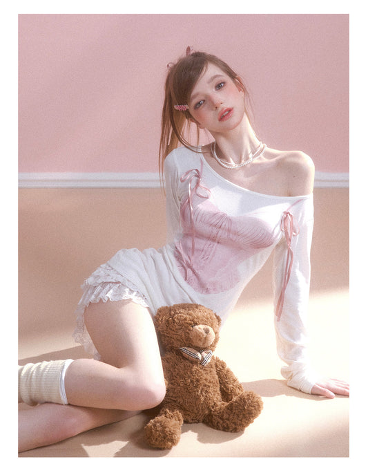 SHAOYEYAN Off-Shoulder Ballet Dream Top