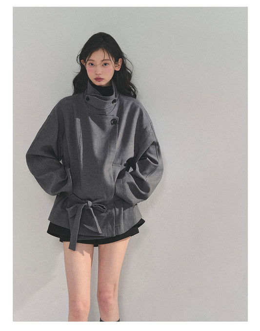 ShaoYeYan Aomalm First Snow Encounter Audrey-Style Trench Coat