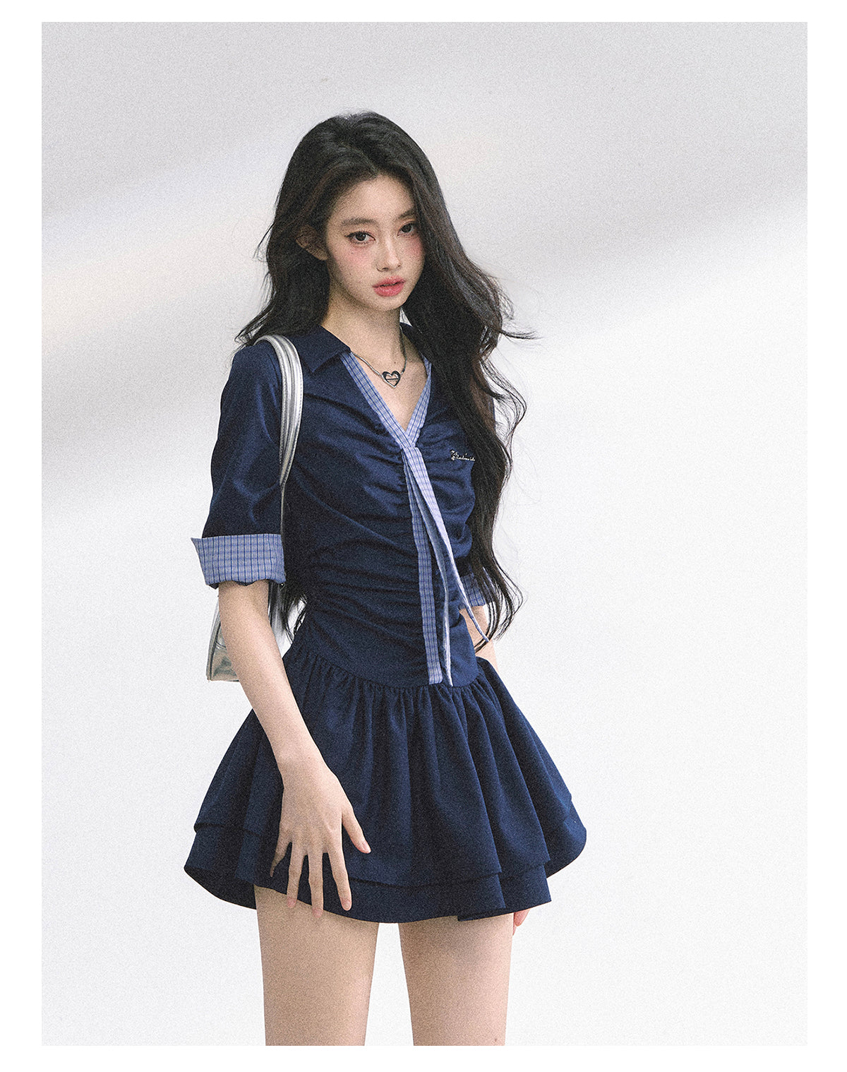 SHAOYEYAN London-inspired Plaid Puff Dress