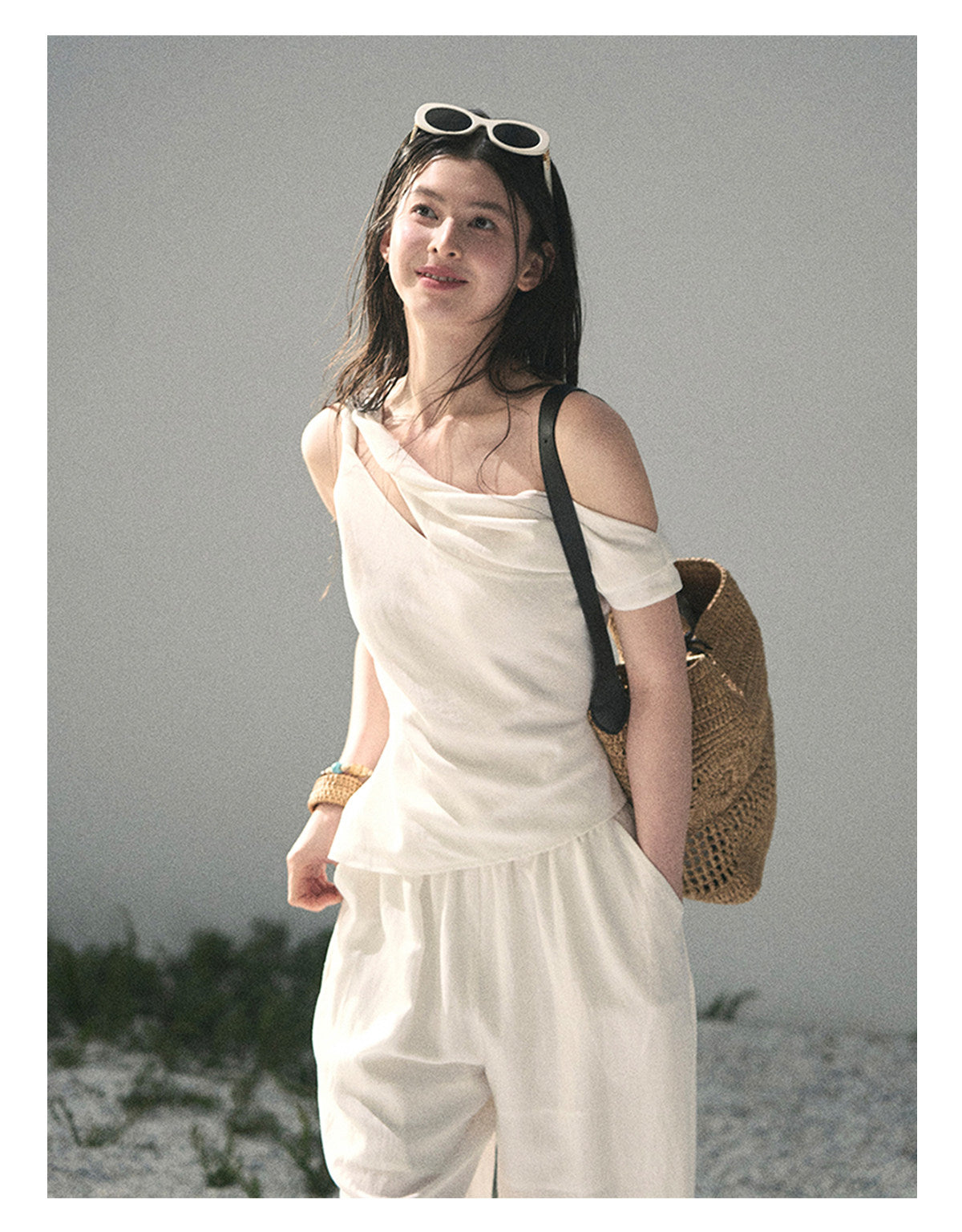 ShaoYeYan Aomalm Clouds Fall on Shoulder Minimalist Casual Set