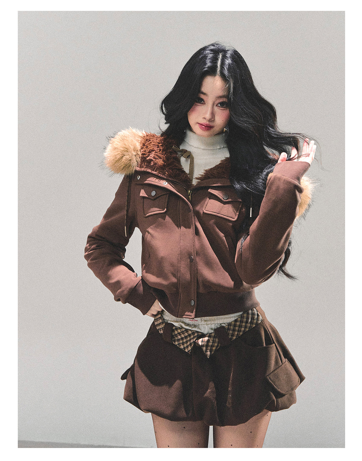 ShaoYeYan Snowflake Embrace Winter Hooded Jacket