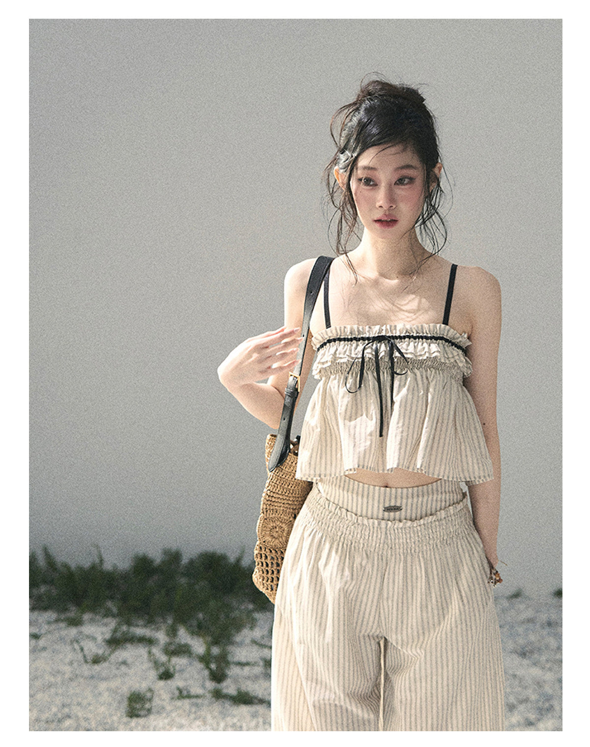 ShaoYeYan Aomalm Early Summer Weaves a Light Dream Korean Striped Set
