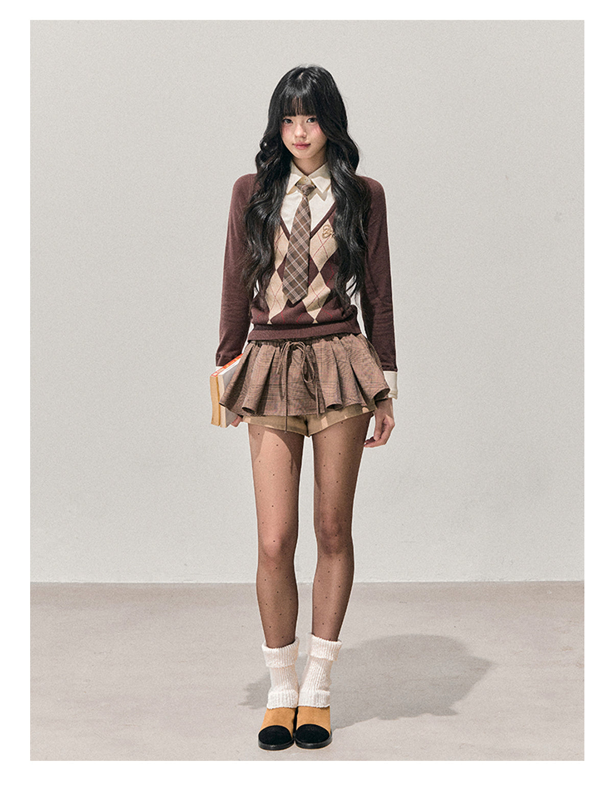 ShaoYeYan Aomalm Phoenix Tree Whispers Fake Two-Layer Diamond Knit Sweater