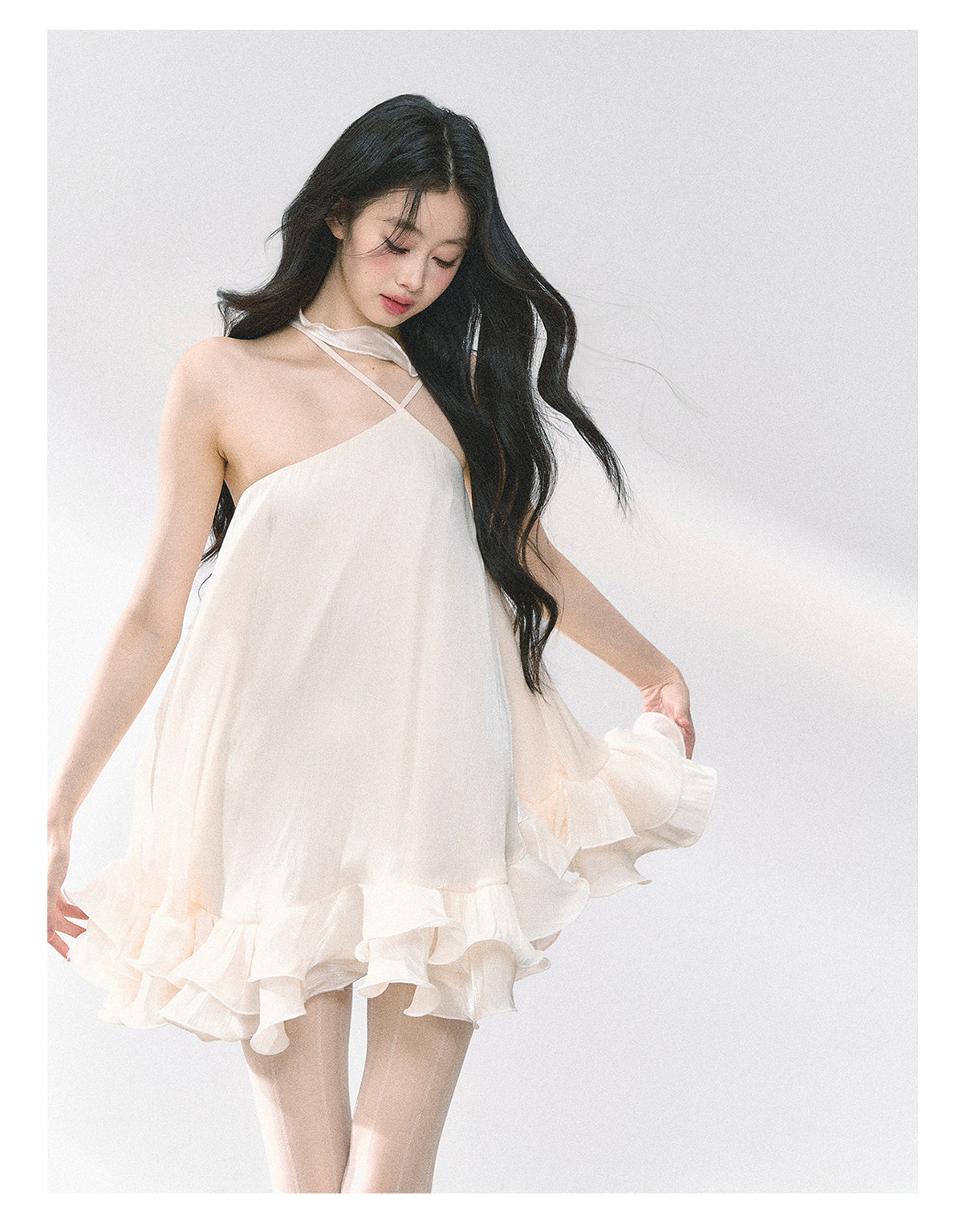 SHAOYEYAN Halter Neck Babydoll Dress