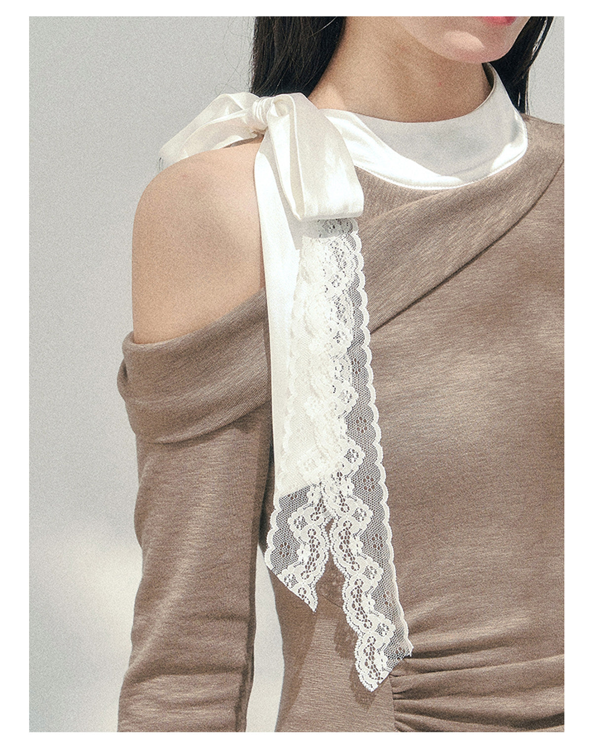 ShaoYeYan Aomalm Lingering Warmth Entwined Off-Shoulder Dress