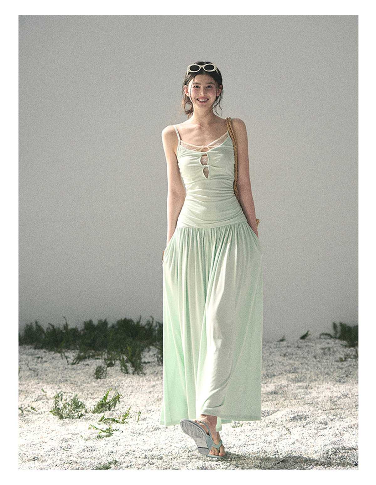 ShaoYeYan Aomalm Mint's Dry Down Salted Elegant Two-Piece Set