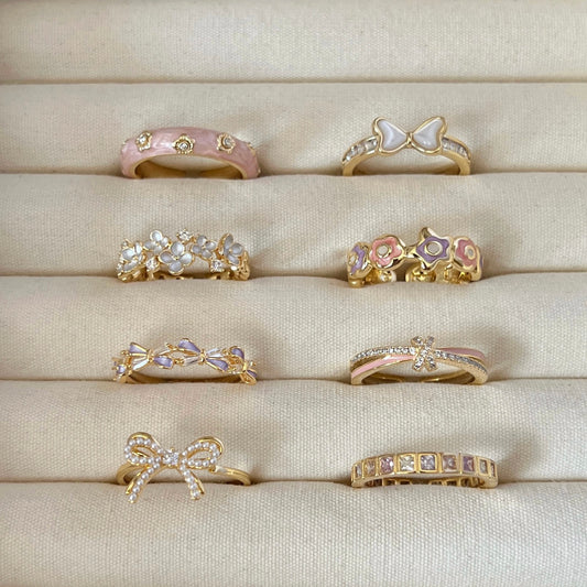 VIGVOG 2024 Floral Bow Ring Collection