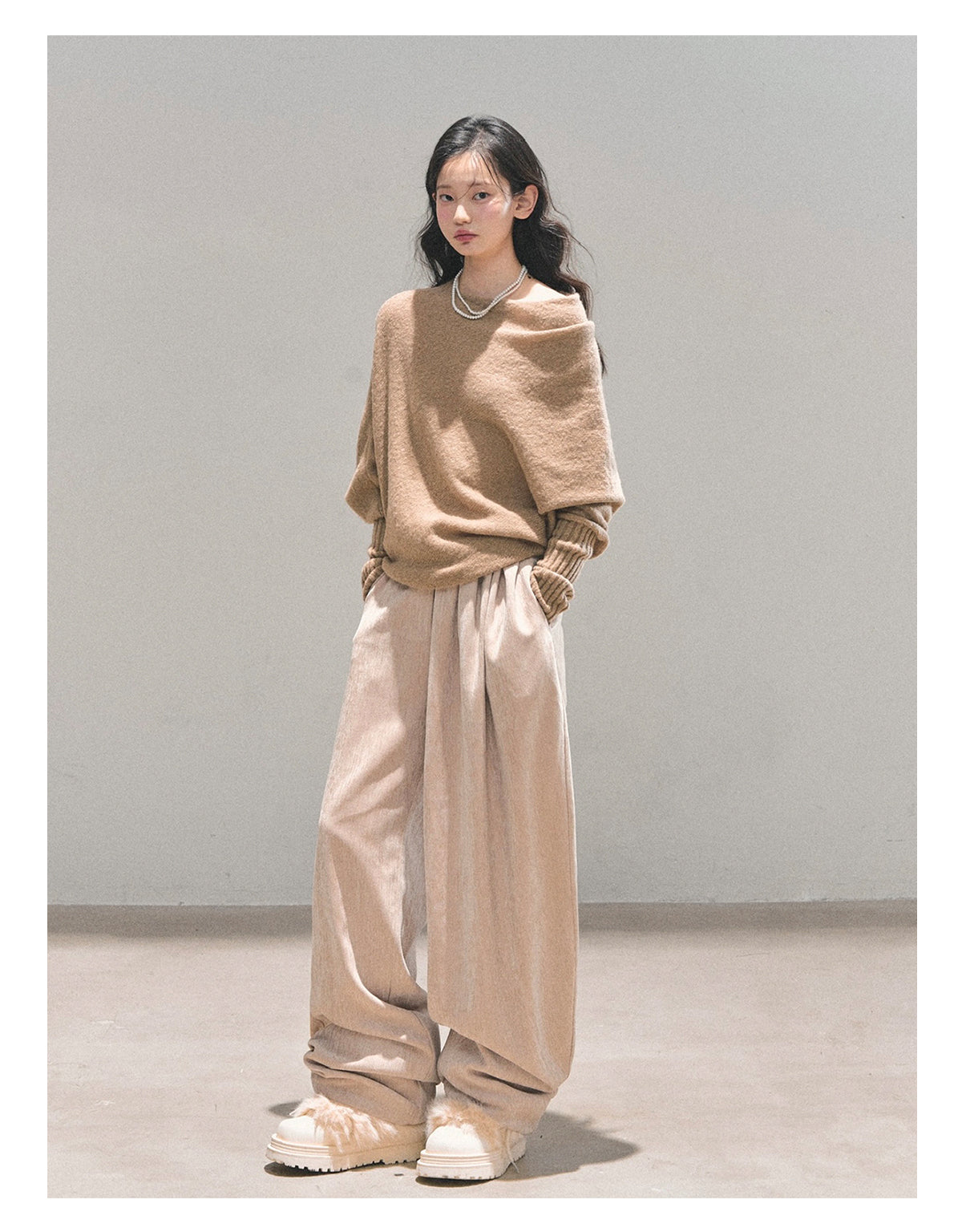 ShaoYeYan Aomalm Minimalist French Soft Style Sweater
