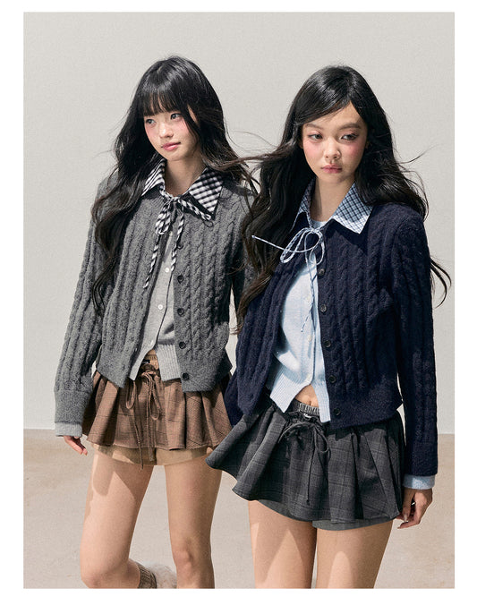 ShaoYeYan Aomalm She Sinks Into Dusk Fake Two-Layer Sweater