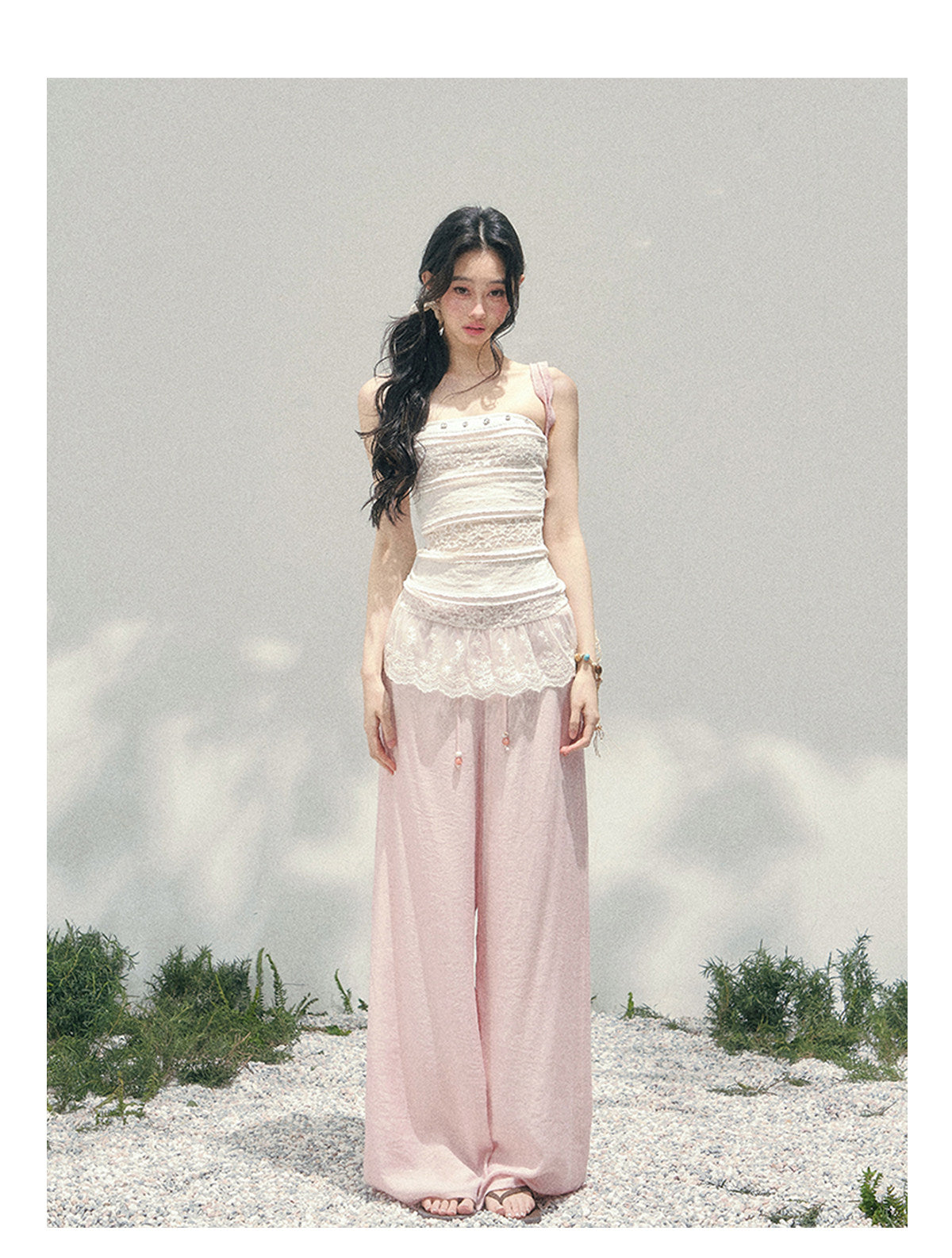 ShaoYeYan Aomalm Misty Muse Sheer Lace Bustier Top