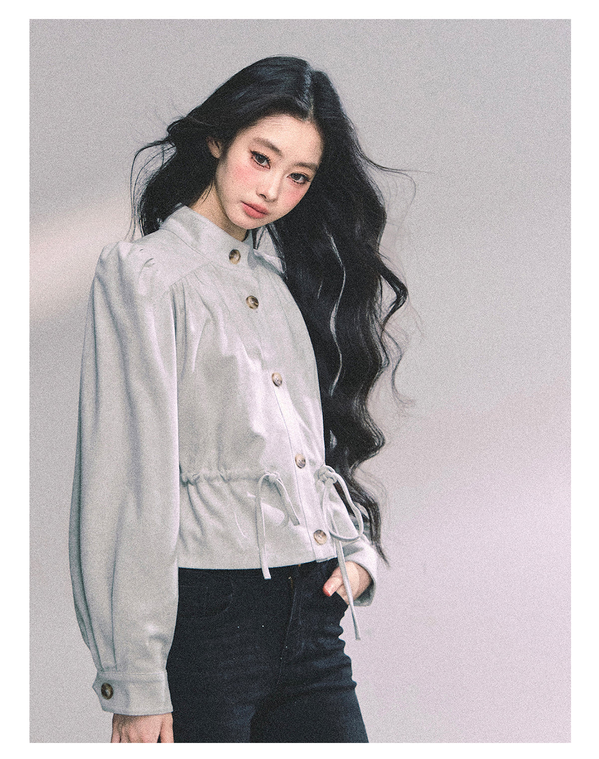 ShaoYeYan Warm Wool Whisper French Loose Fit Tweed Coat