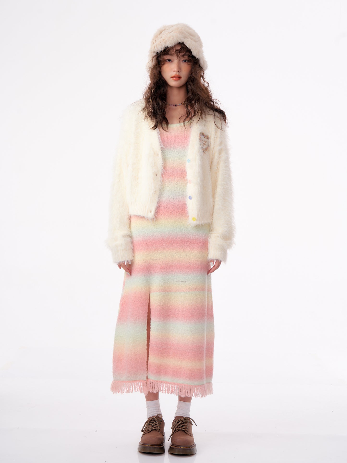 ziziFei Faux Mink Cardigan