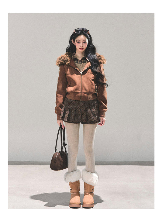 ShaoYeYan Floating Dusk Korean Lamb Fur Jacket