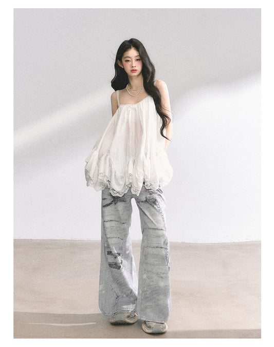 SHAOYEYAN French Lace Chiffon Blouse