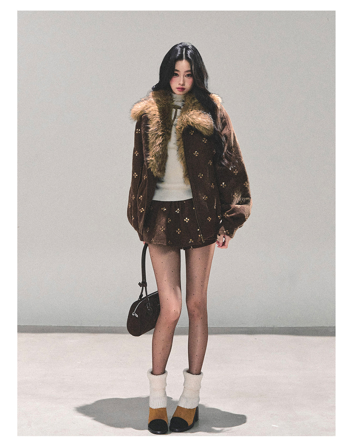 ShaoYeYan Snowfall Whispers Maillard Wool Set