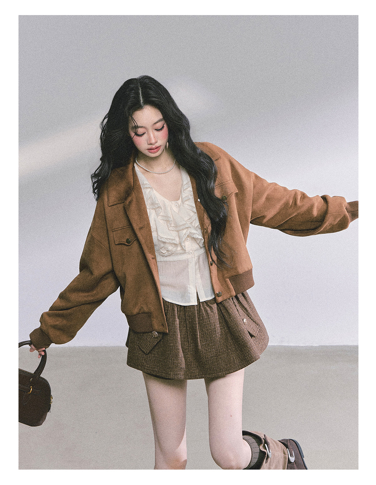ShaoYeYan Showa Naho French V-Neck Lace Blouse