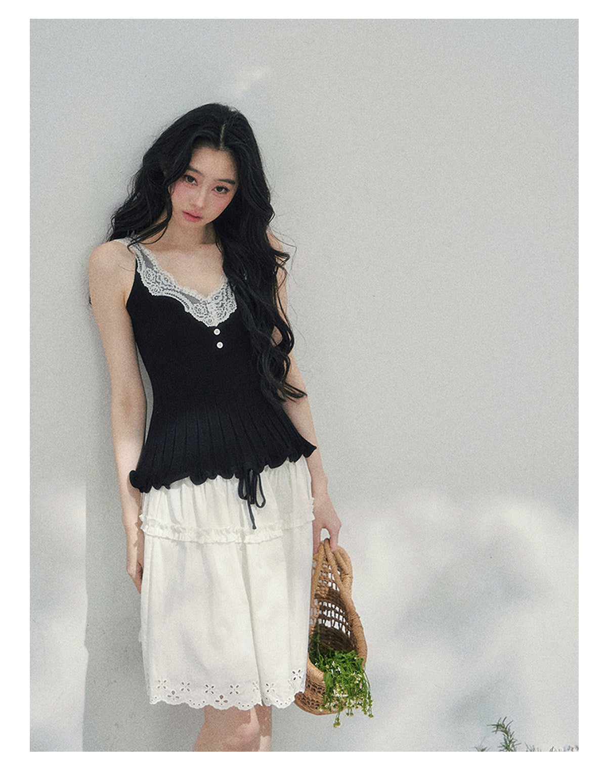 ShaoYeYan Aomalm Lace's Blank Space Camisole Set