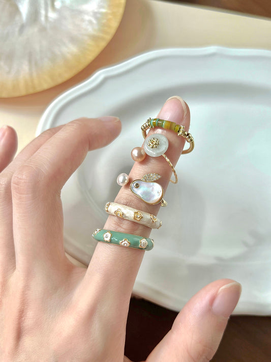 VIGVOG 2024 Bunny Pearl Ring Collection