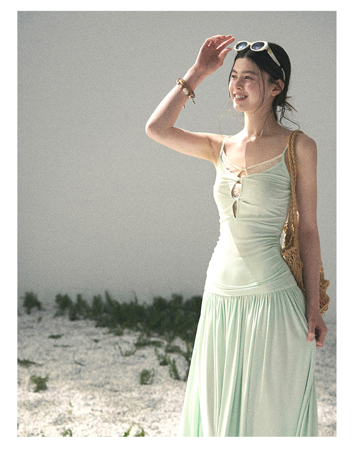 ShaoYeYan Aomalm Mint's Dry Down Salted Elegant Two-Piece Set