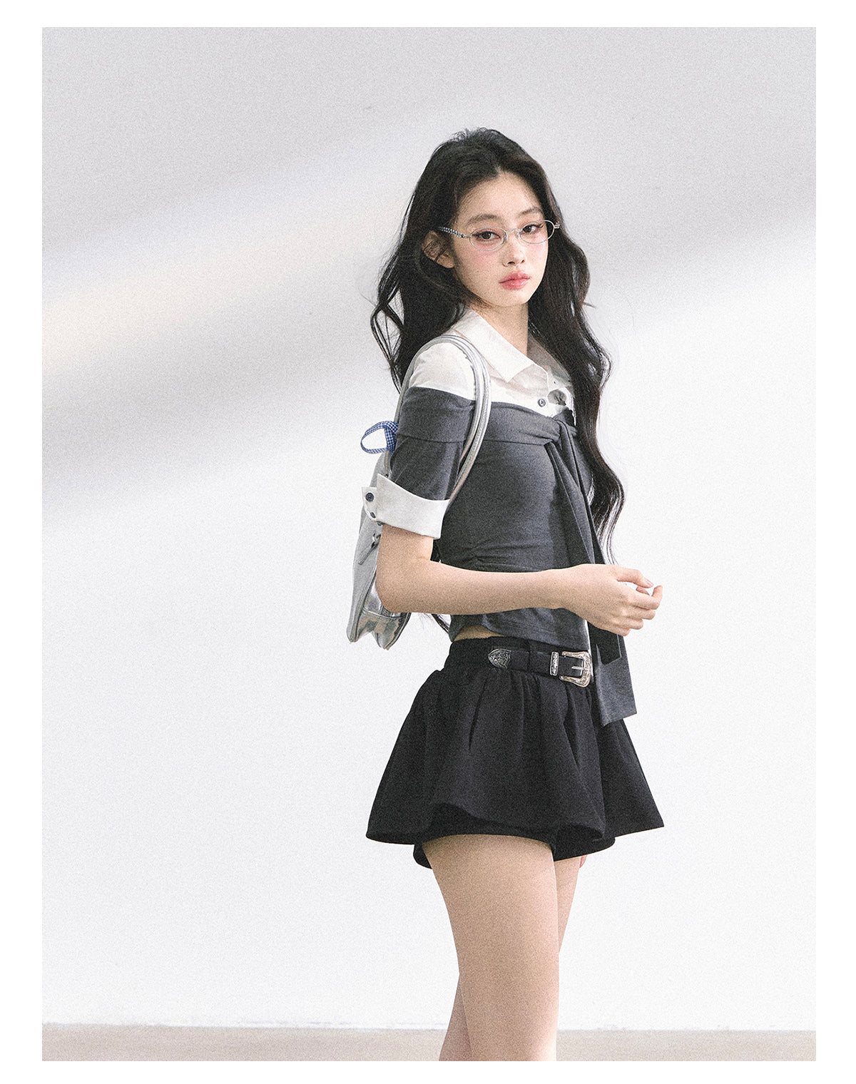 SHAOYEYAN American Style Mock Two-Layer Tee