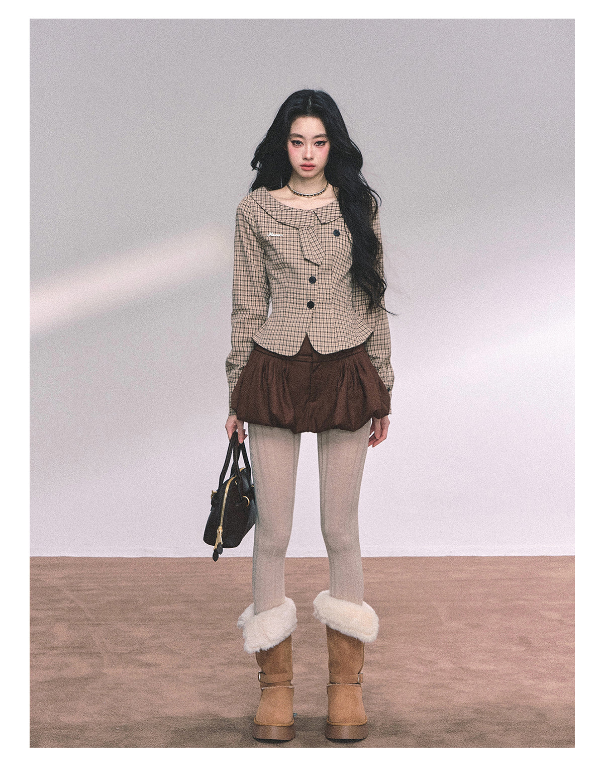 ShaoYeYan Ing Art Student American Plaid Shirt