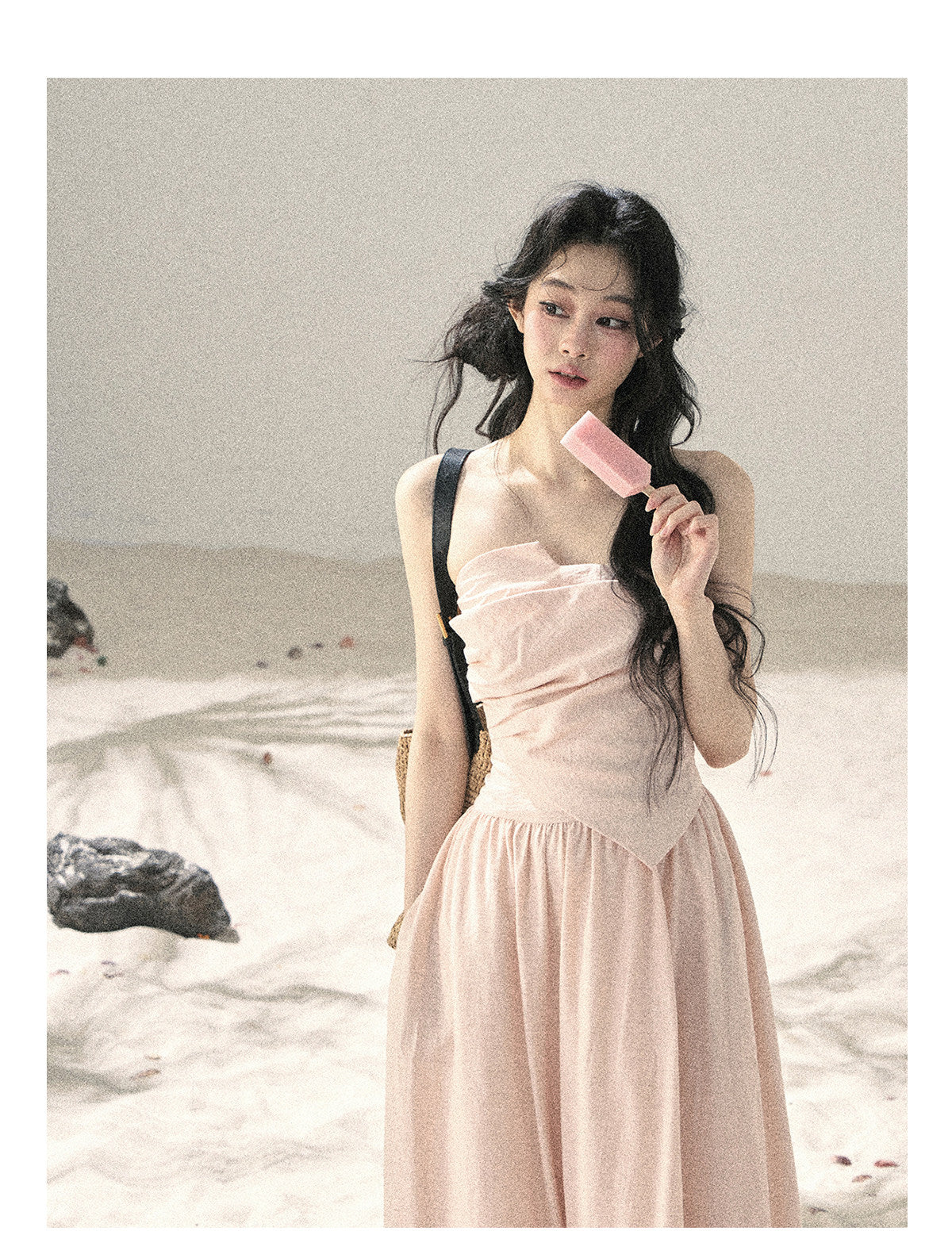 ShaoYeYan Aomalm Tipsy Clouds French Sweet Bustier Dress