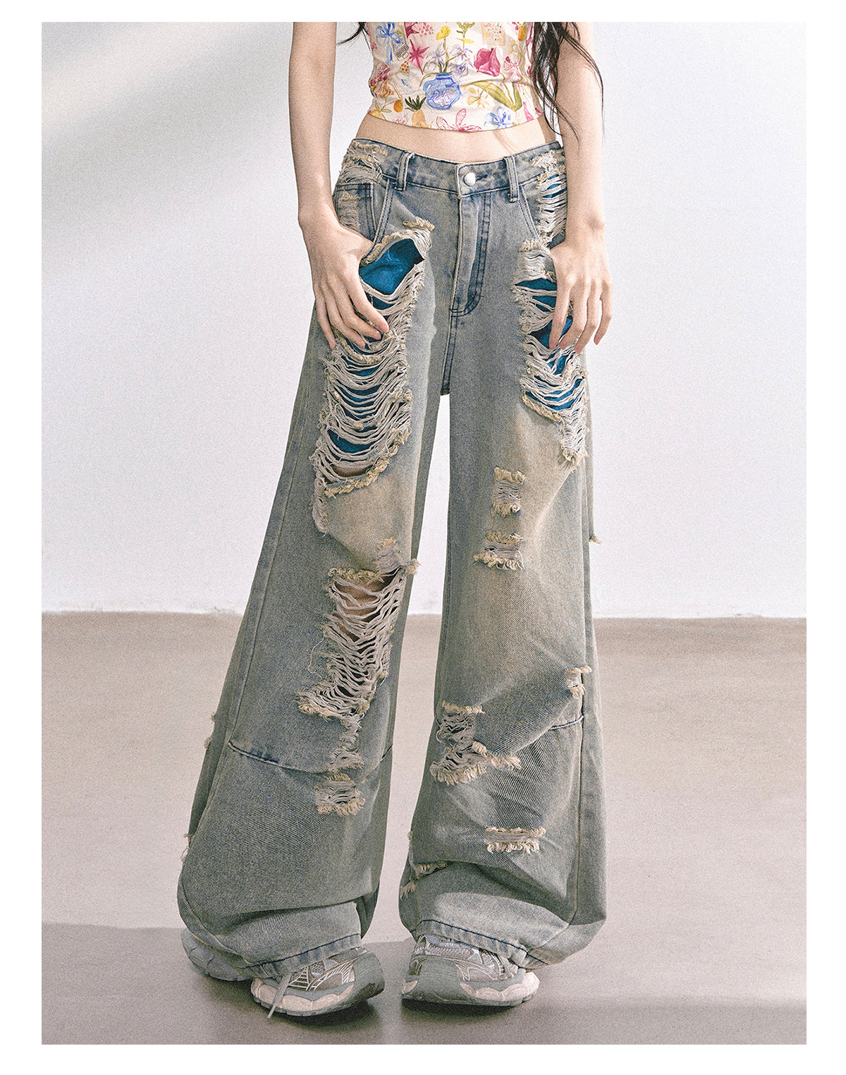 SHAOYEYAN American Streetwear Ripped Jeans