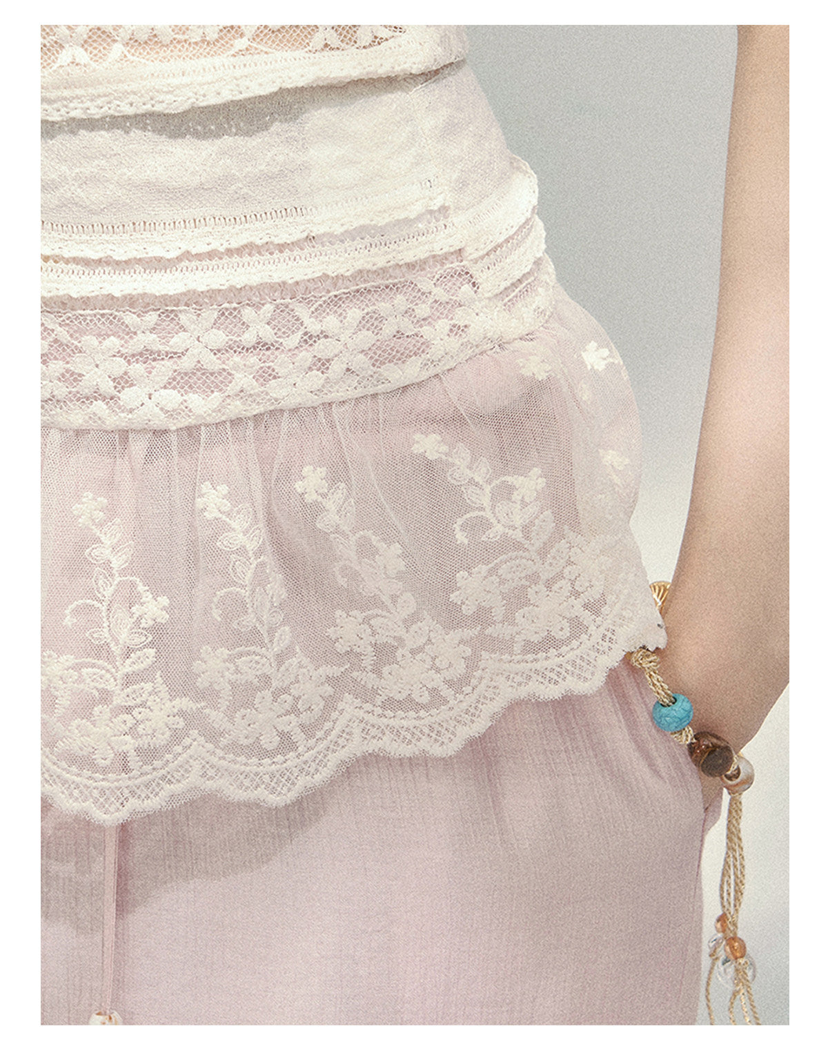 ShaoYeYan Aomalm Misty Muse Sheer Lace Bustier Top
