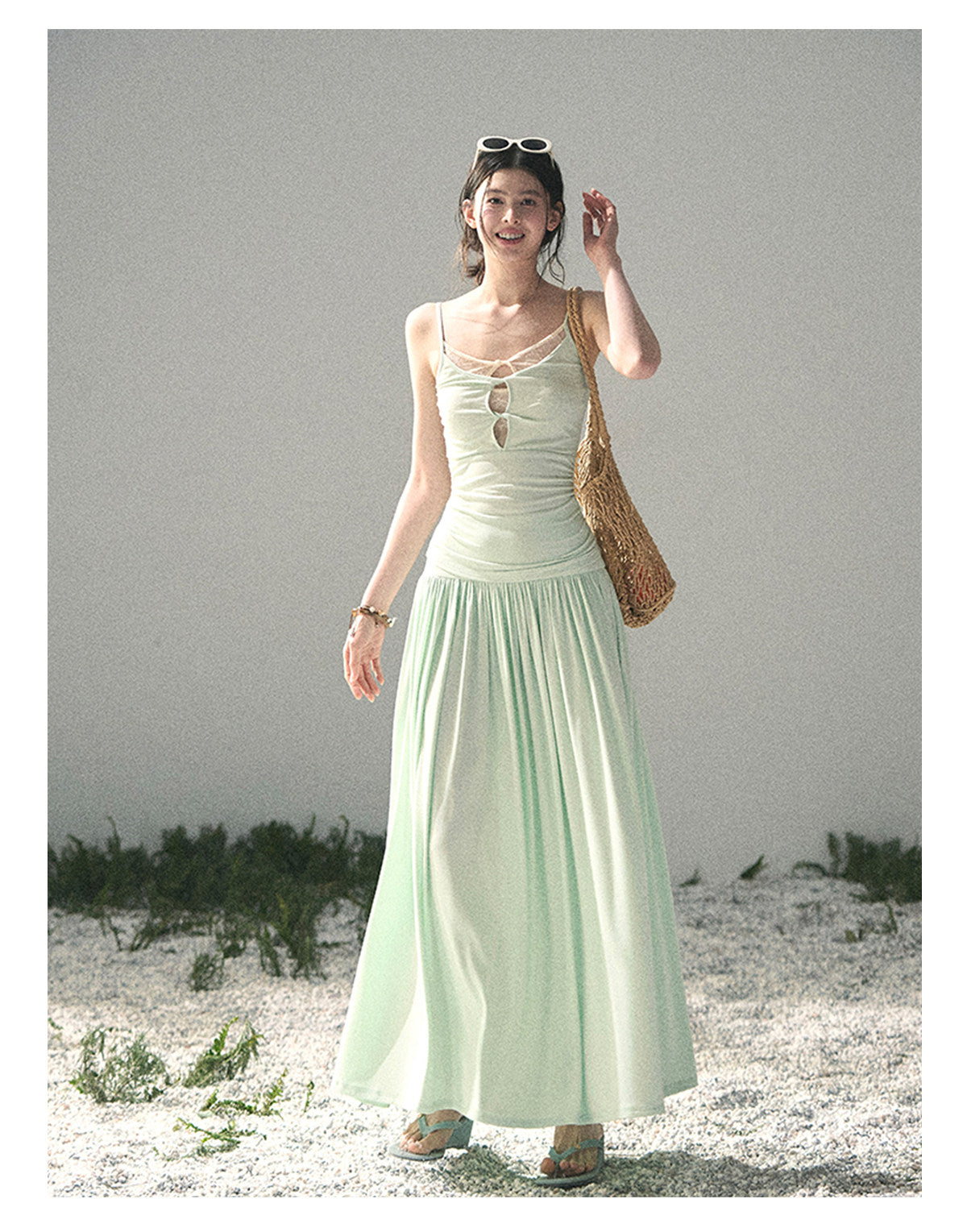 ShaoYeYan Aomalm Mint's Dry Down Salted Elegant Two-Piece Set