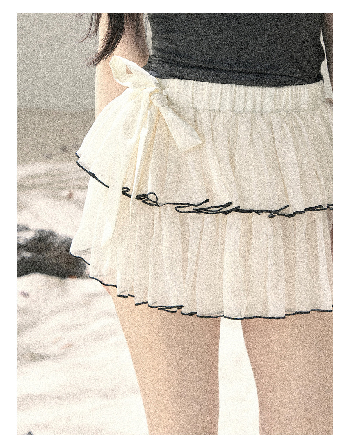 ShaoYeYan Aomalm Flowing Gauze French Mesh Chiffon Skirt