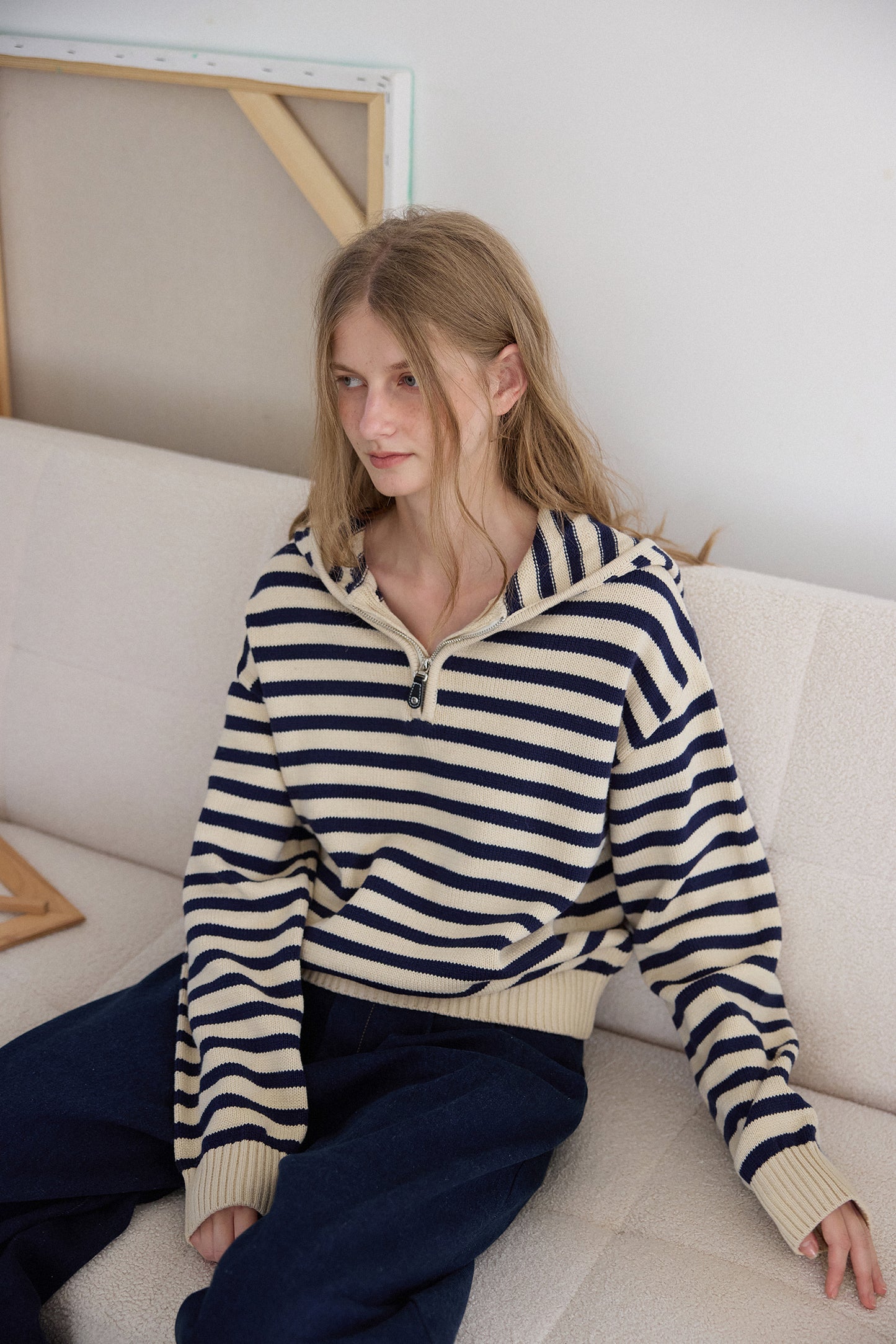 Letm "Nordic Sailor" Striped Knit Hoodie