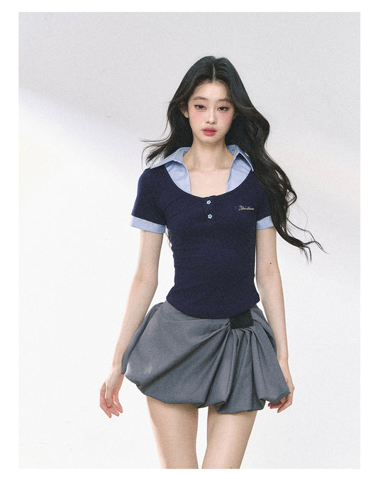 SHAOYEYAN American Style Cropped Tee