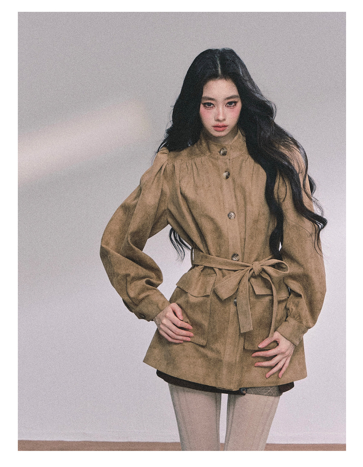 ShaoYeYan Cocoa Warm Brown Premium French Suede Blazer