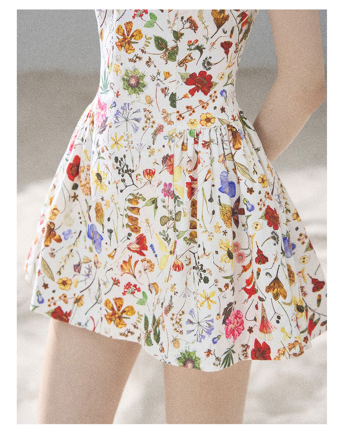 ShaoYeYan Aomalm Petals Blown by the Wind French Floral Dress