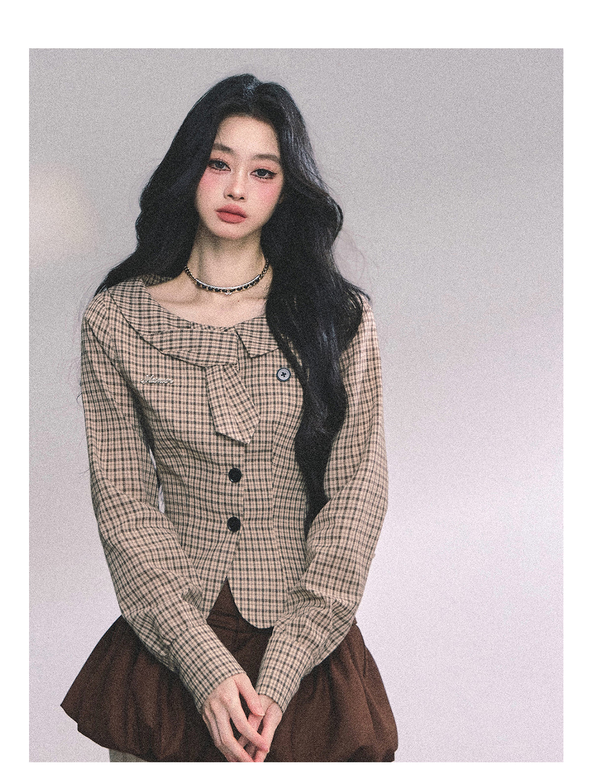 ShaoYeYan Ing Art Student American Plaid Shirt