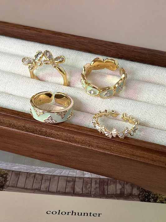VIGVOG Enamel & Diamond Accent Ring Collection