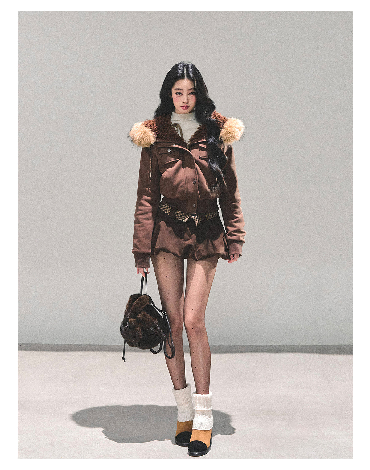 ShaoYeYan Snowflake Embrace Winter Hooded Jacket