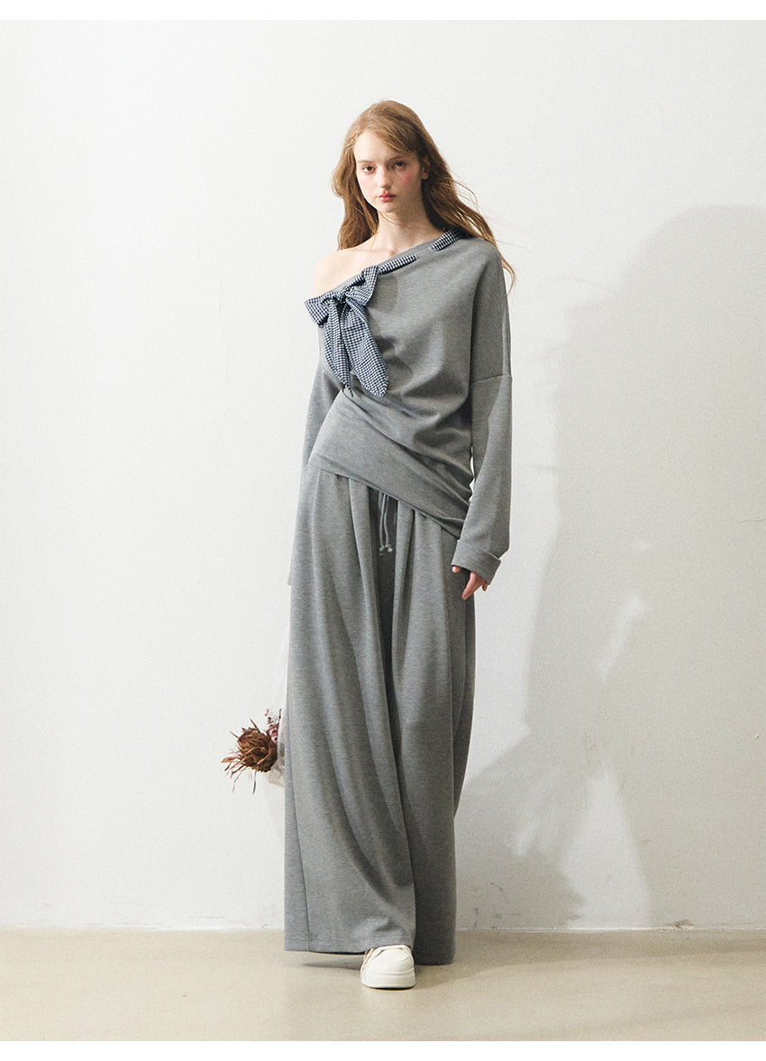 BOHOL BLING "Deconstructed Gray" Knit Set