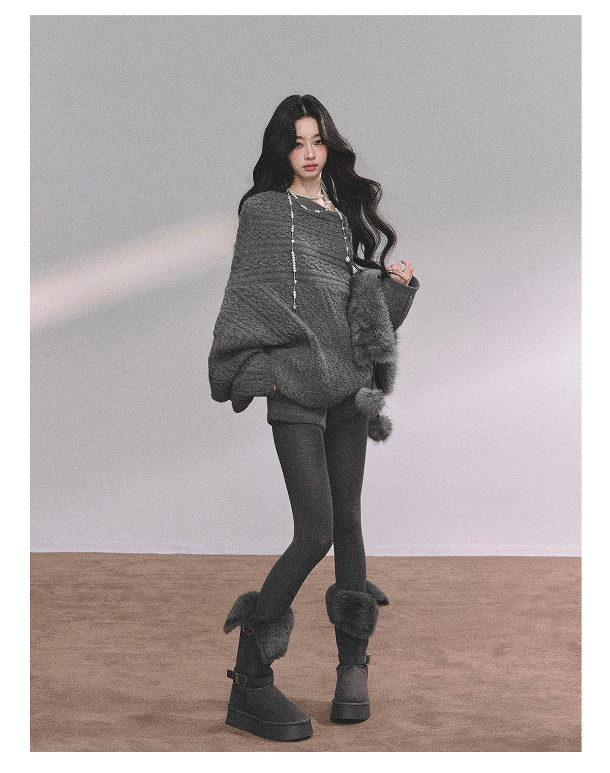 ShaoYeYan Norwegian Exchange Student Premium American Knit Cable Sweater