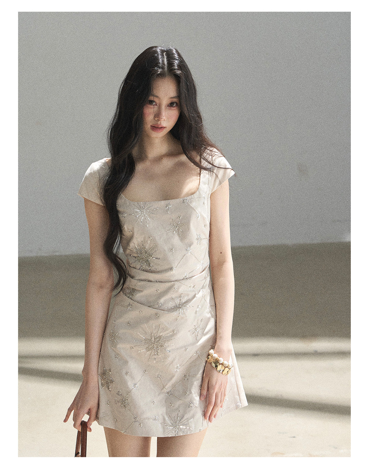 ShaoYeYan Aomalm Summer Slow Motion Elegant Square Neck Dress