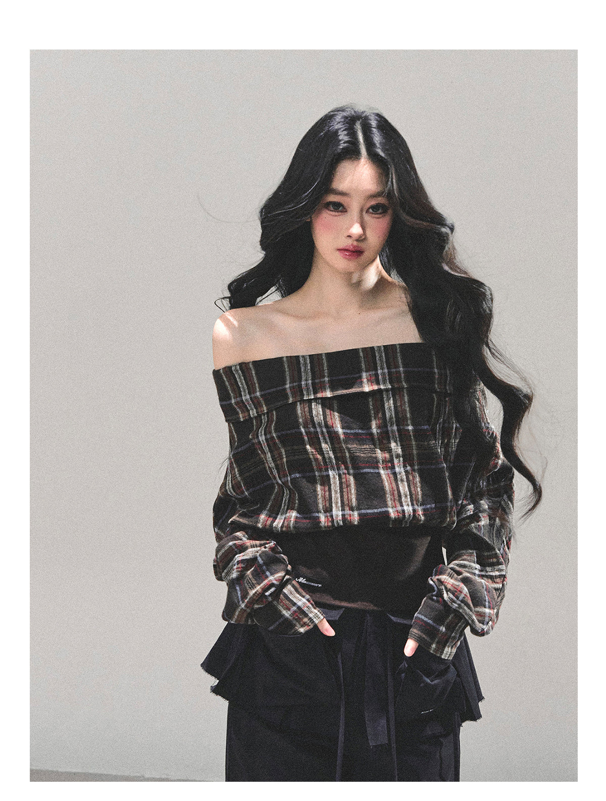 ShaoYeYan Forest Whisper Long Sleeve Striped Shirt