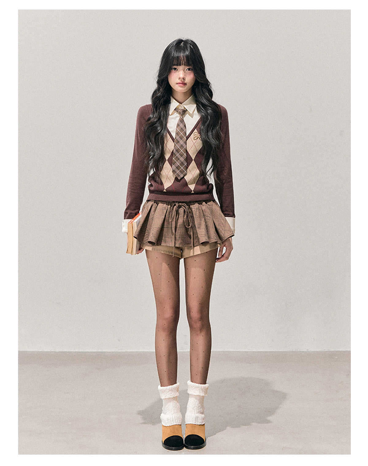 ShaoYeYan Aomalm Phoenix Tree Whispers Fake Two-Layer Diamond Knit Sweater