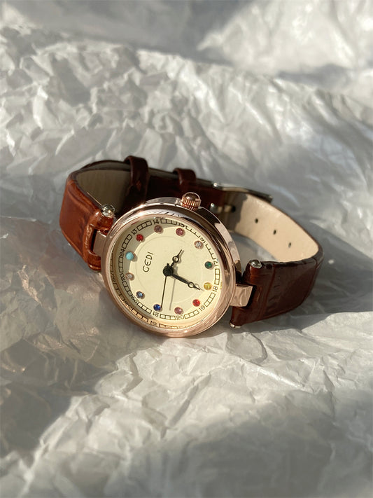SUBTIME Seven-Colored Birthstone Watch