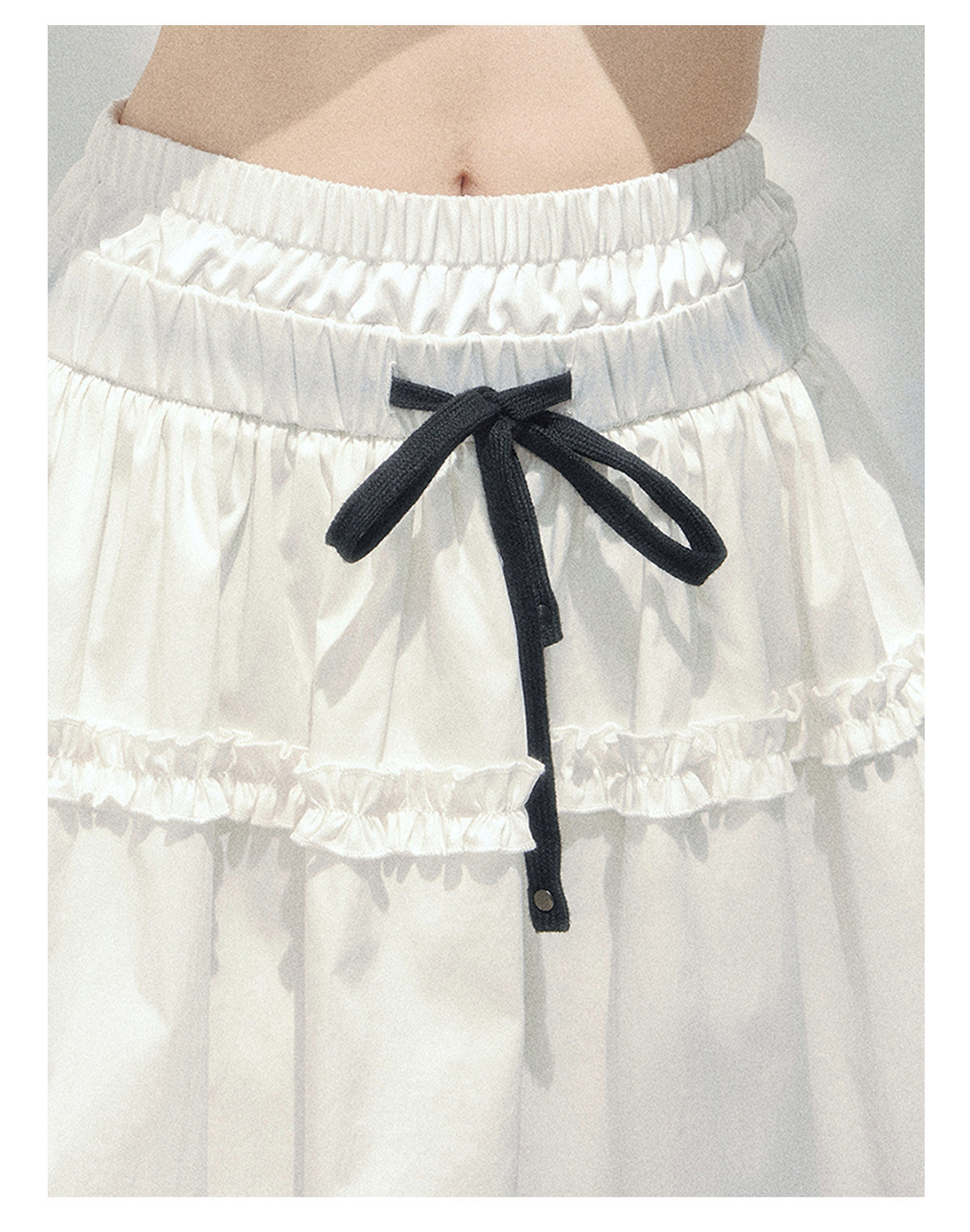 ShaoYeYan Aomalm Spring Field Skirt French White Midi Skirt