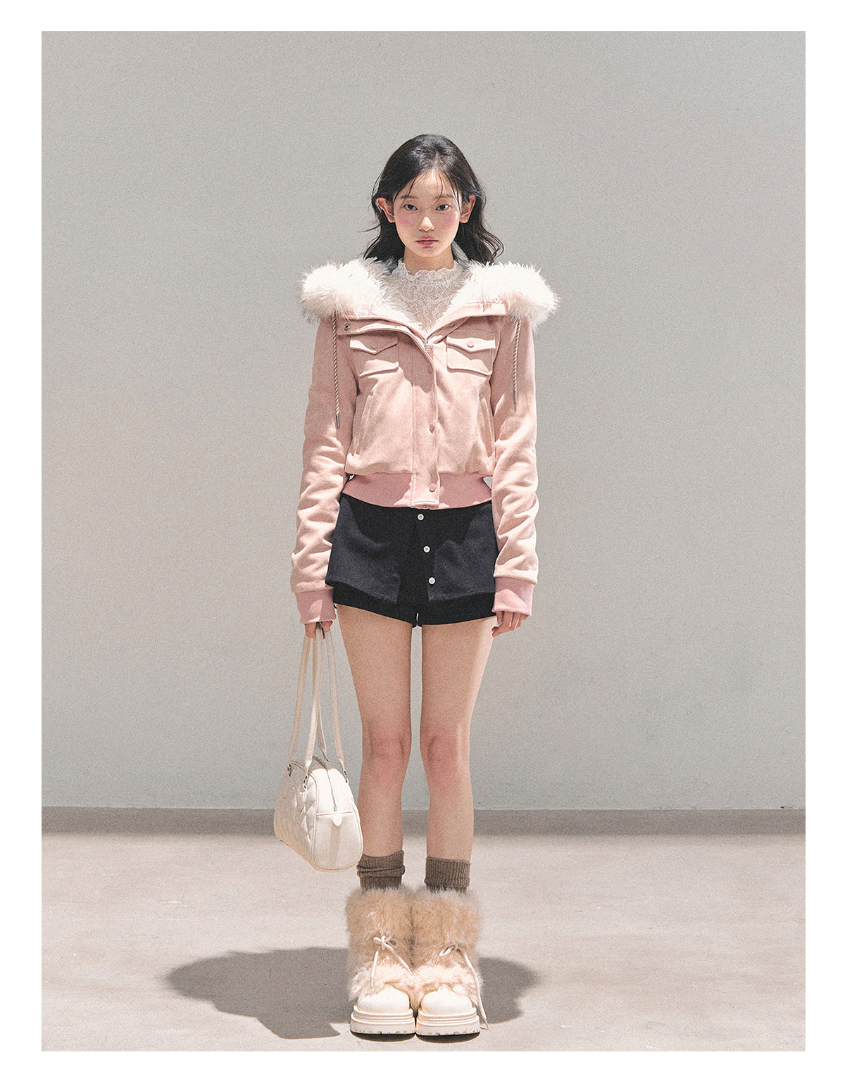 ShaoYeYan Snowflake Embrace Winter Hooded Jacket