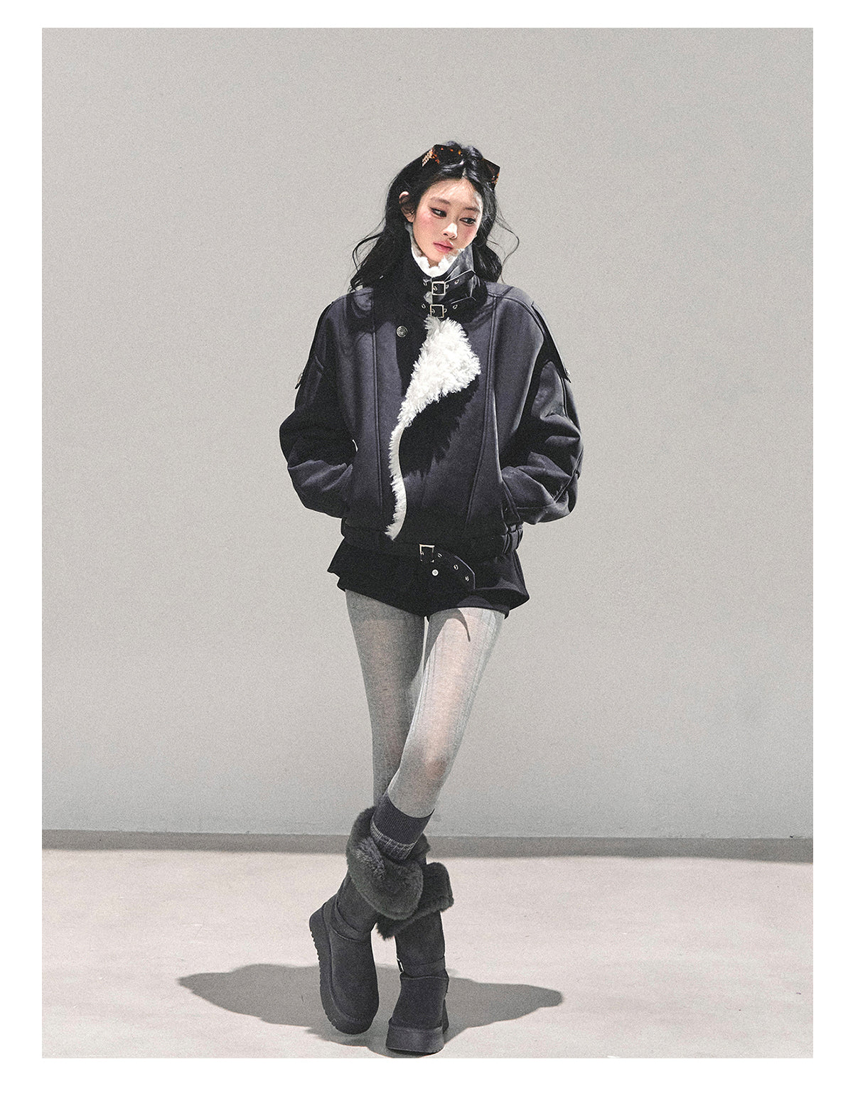 ShaoYeYan Time's Reef Fur-Trimmed Padded Coat