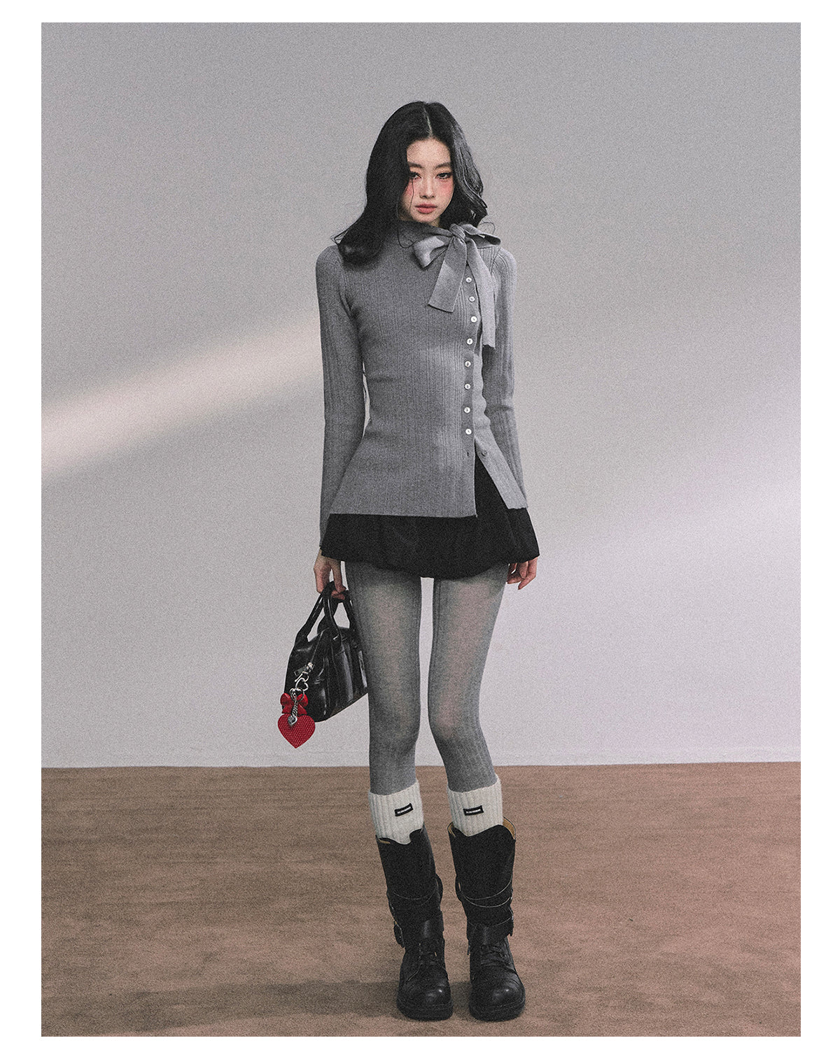 ShaoYeYan Austin Heiress French Long Sleeve Knit Top