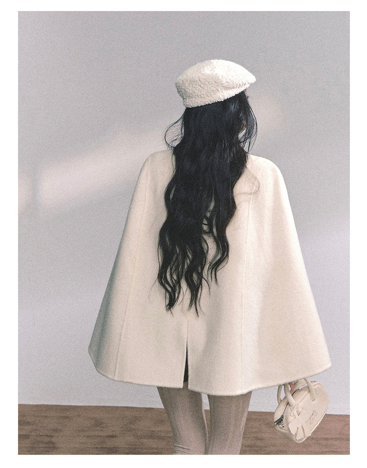 ShaoYeYan Snowy Pearl French Rich Girl Wool Coat