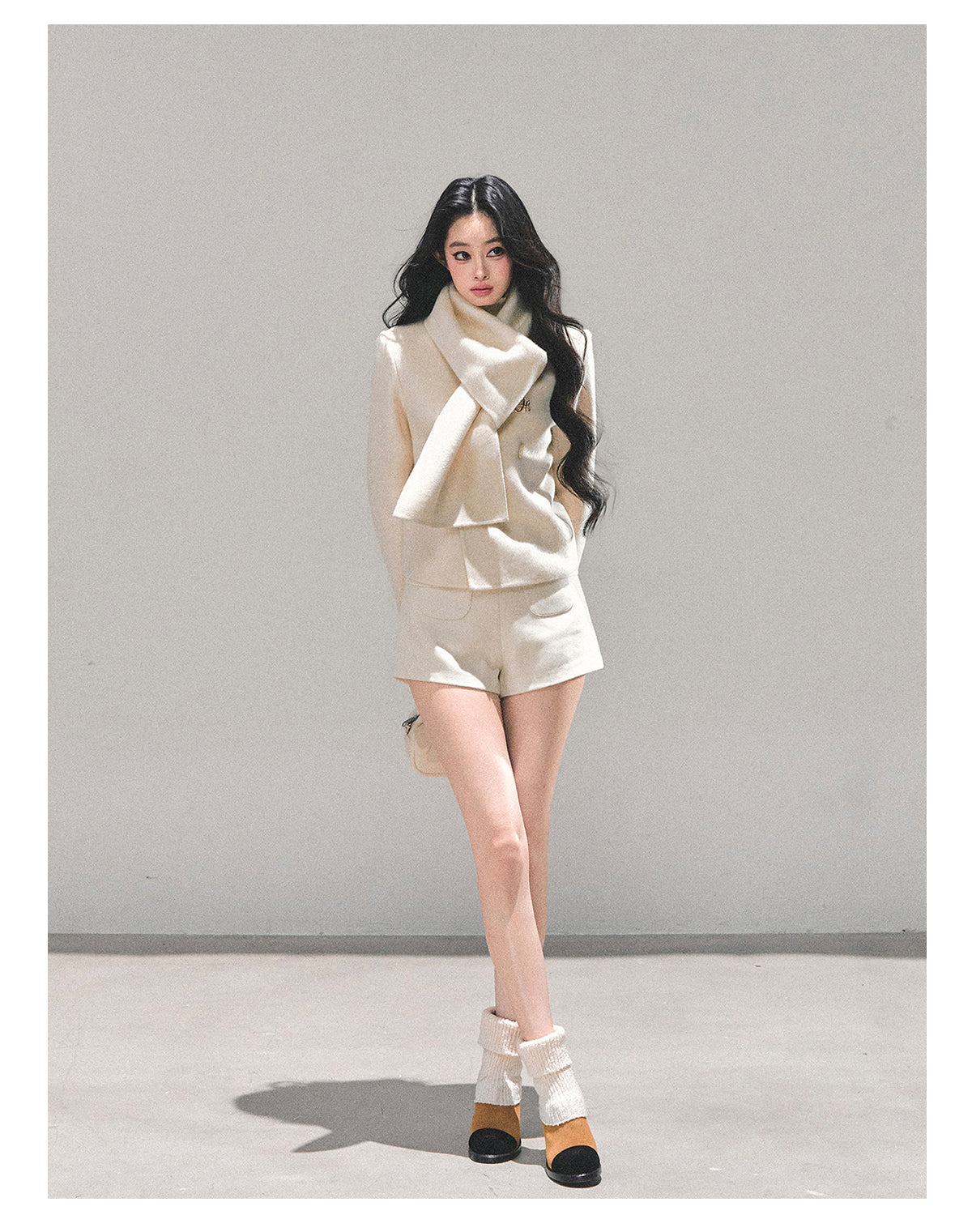 ShaoYeYan Twilight Snow Forest Wool Coat