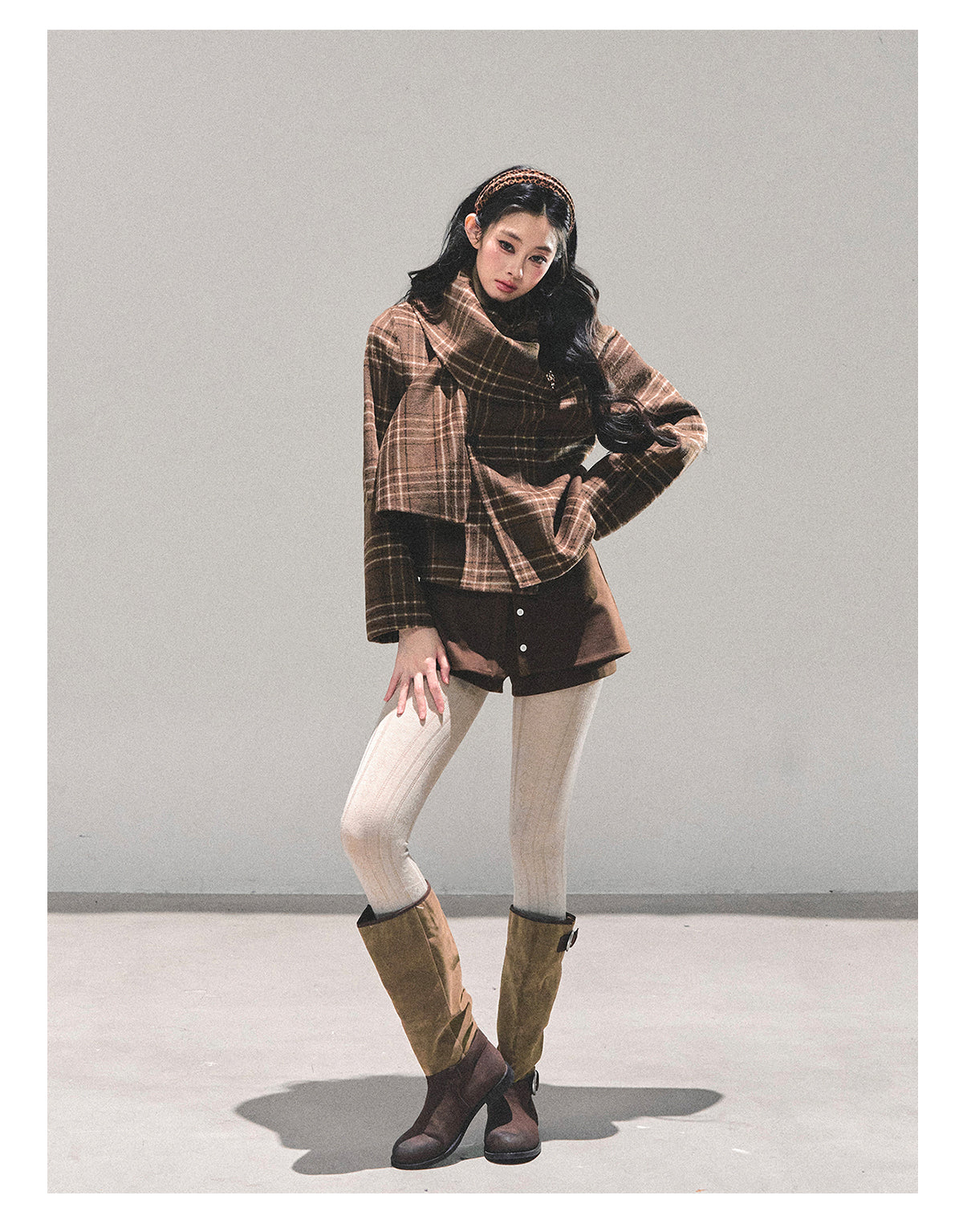 ShaoYeYan Twilight Snow Forest Wool Coat